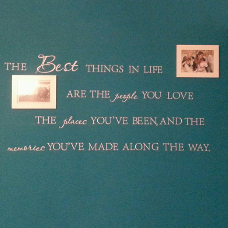 The Best Things In Life Vinyl wall decals ~ Love Memories Wall Quote Home Art Vinyl Decal Sticker ,large size new image 2