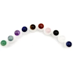 10pcs Natural Semiprecious Stones Gemstone Roller Ball For 5ml 10ml Thick Essential Oil Roll On Glass Bottles