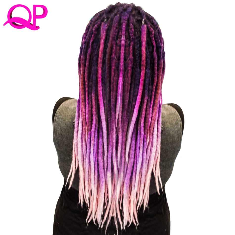 Qp Hair one PCS Dreadlocks 5 stand Hair Crochet Marley Handwork Hair high tempe‎ratur‎e fiber‎ Crochet Braiding Synthetic Hai