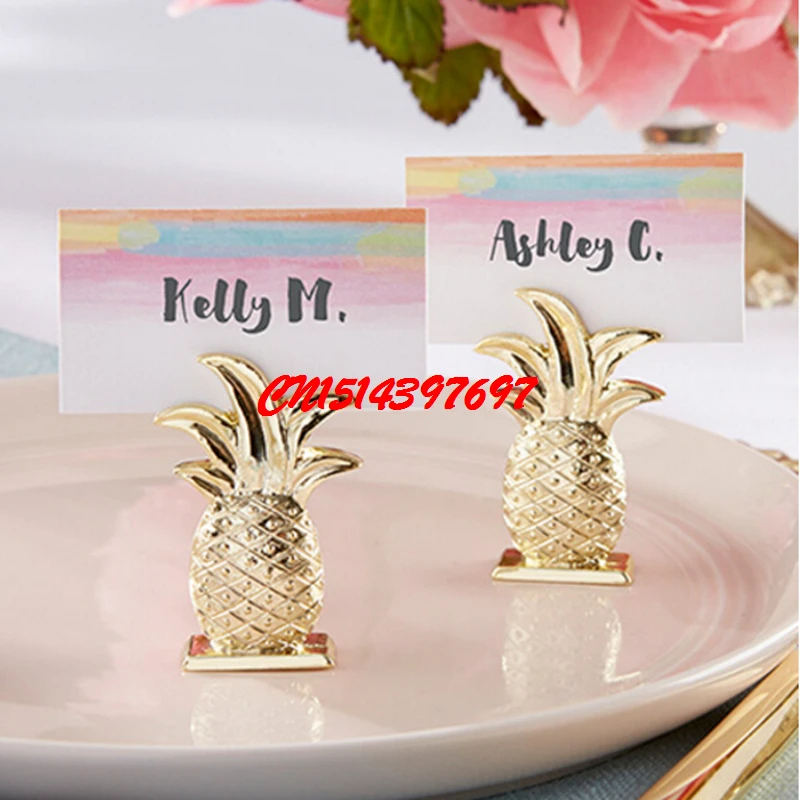 

Mini Gold Pineapple Table Place Card Holder Name Number Menu Stand For Wedding Favor Party Event Party Decoration FF18070204