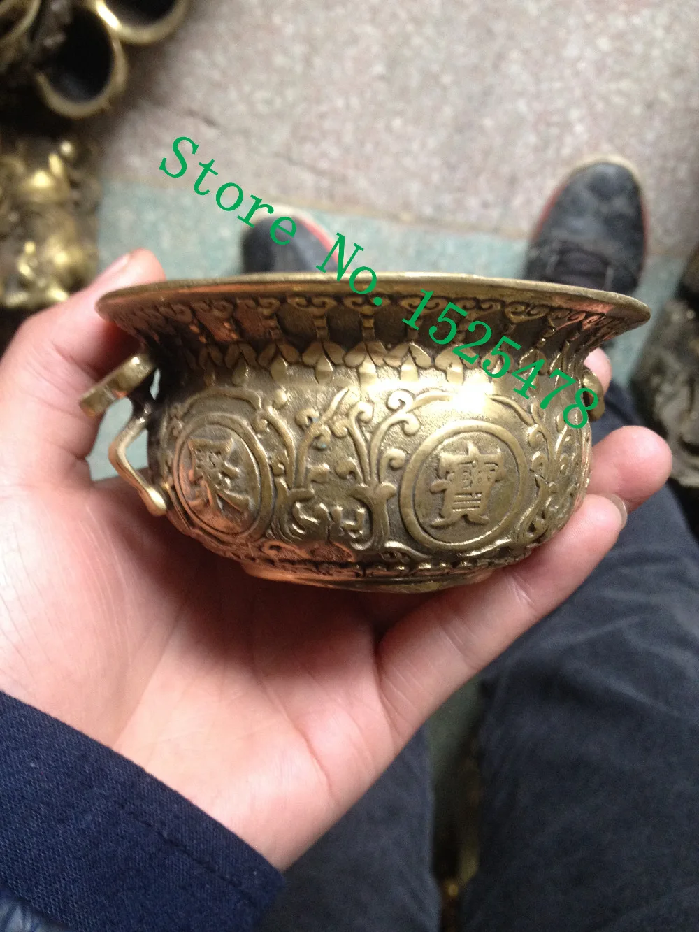 

Chinese feng shui decoration The bronze sculpture cornucopia metal handicraft