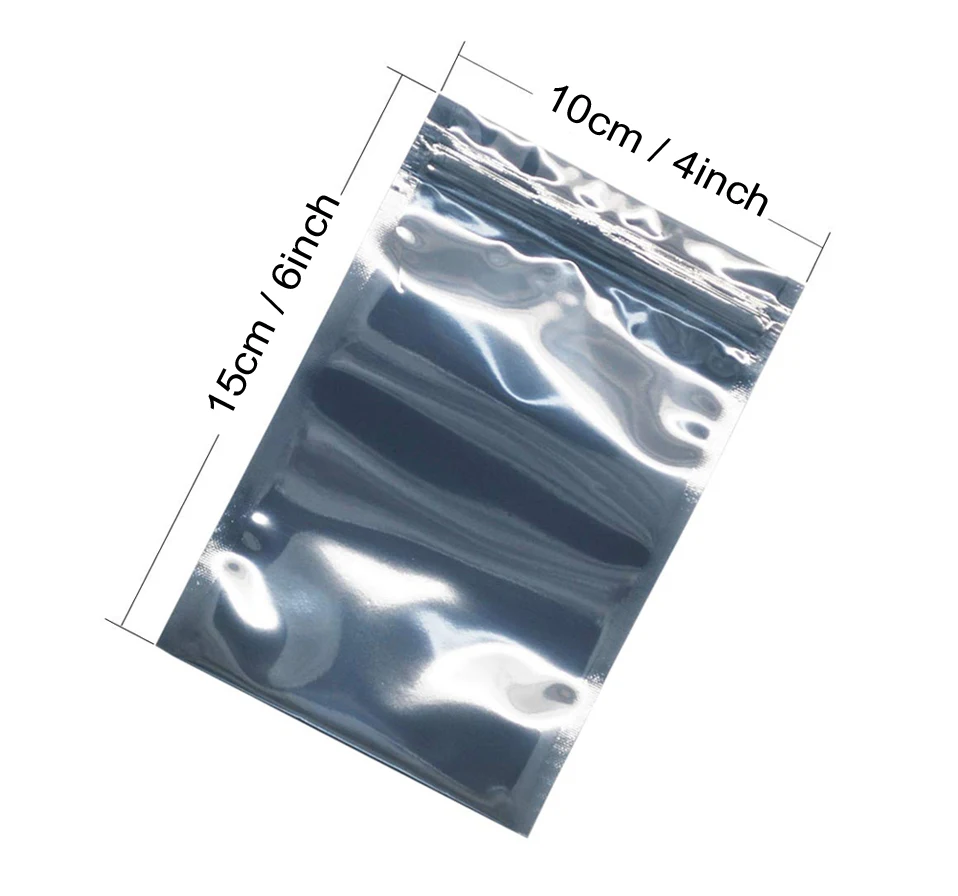 50pcs Anti Static Shielding Ziplock Bag ESD Bags 4x6 inch Resealable AntiStatic Zipper Bag for SSD HDD and Electronic Devices