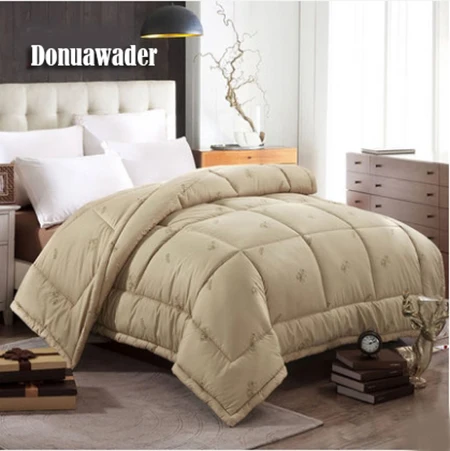 Single Camel Hair Winter Comforter Quilted Top Blanket Twin Edredon alicoco hair duvet insert Bedspread dekbedden Quilt futon