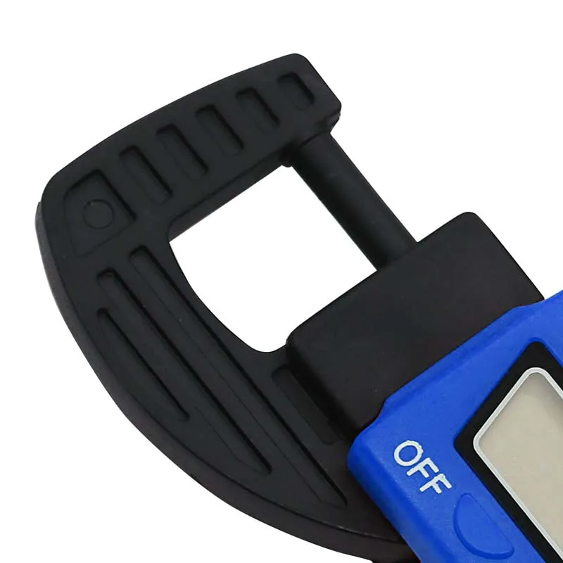 0-12.7mm Carbon Fiber Composites Digital Thickness Caliper Micrometer Guage Blue