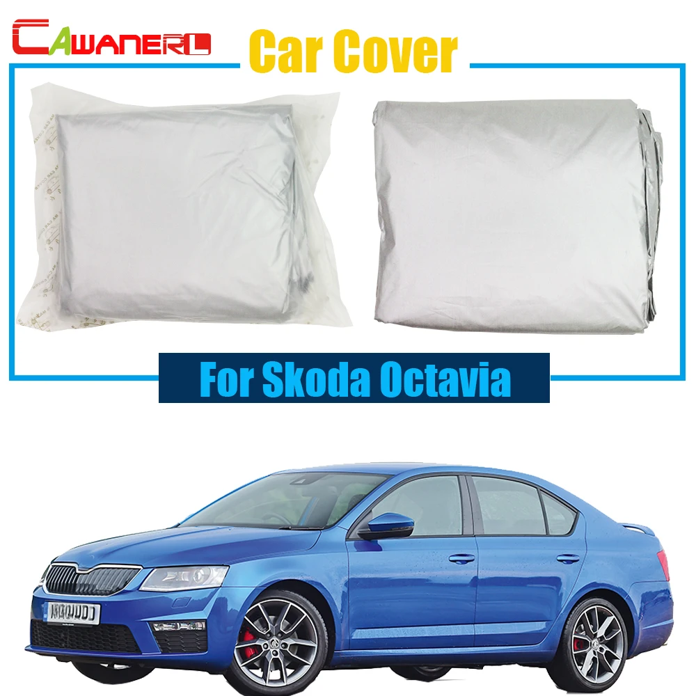 

Cawanerl Car Cover Outdoor Anti UV Rain Snow Resistant Protection Sun Shield Cover For Skoda Octavia