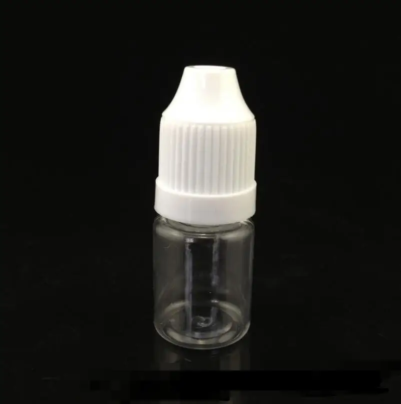 

5ml Clear Plastic Dropper Bottle Empty E Liquid Refillable Bottles With Childproof Cap And Long Thin Tip LX1337