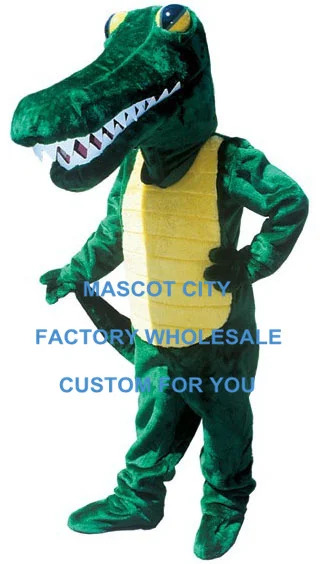 

Professional Custom Gator Mascot Costume Fancy Dress Adult Size Animal Crocodile Alligator Carnival Cosply Costume SW485