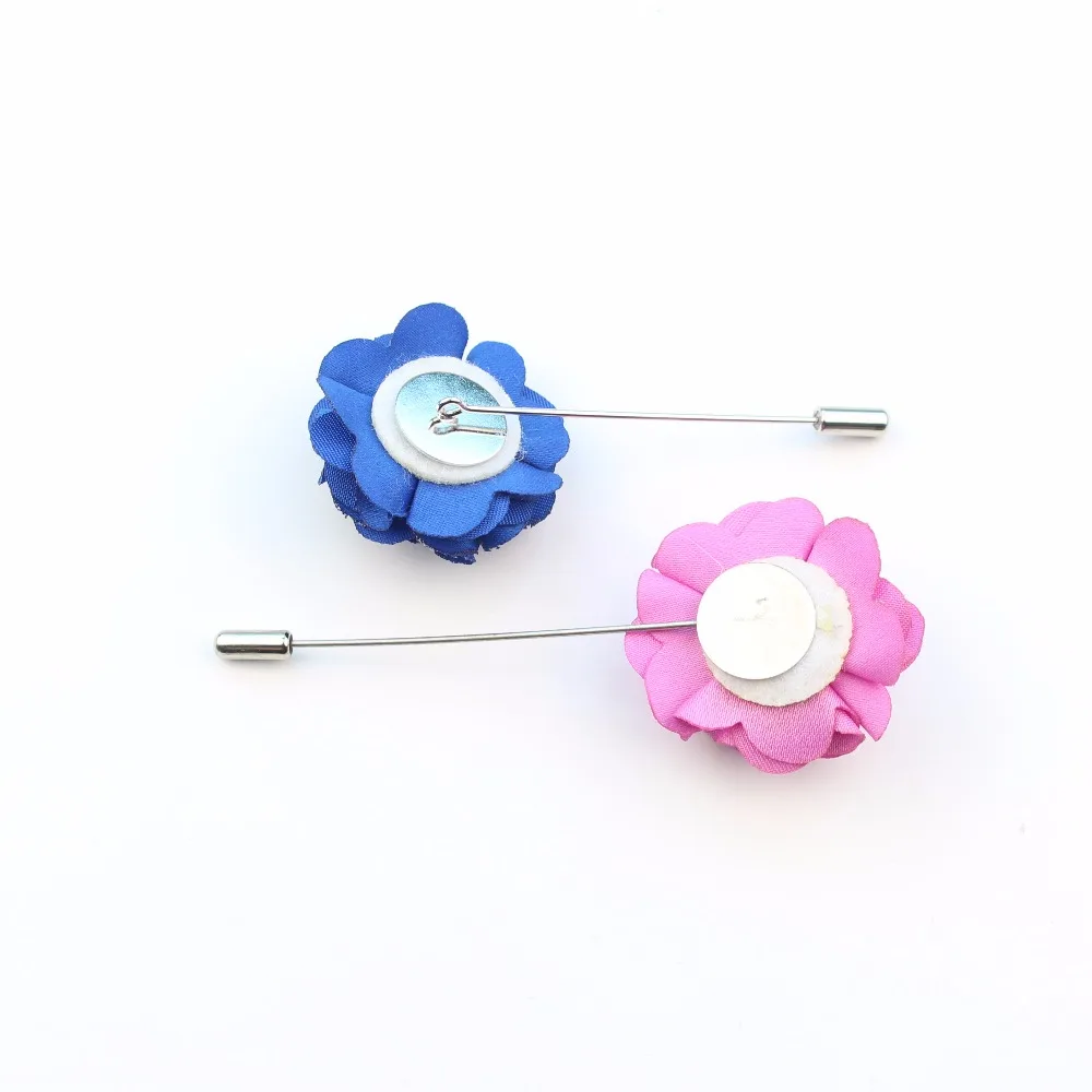 Fashion Boutonniere Small Flower Petal Stick Lapel Tie Pin Brooch Wave Badge Cloth Breastpin