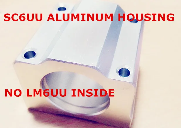 

6pcs/lot ALUMINUM HOUSING (NO LM6UU INSIDE) for SC6UU SCS6UU 6mm Linear Bearing Block CNC Router DIY CNC Parts