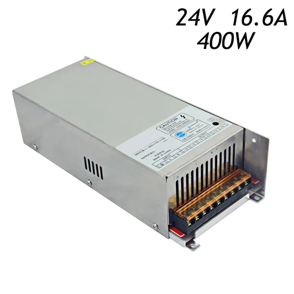 

3pcs/lot Best Quality 24V 16.6A 400W Transformers Driver For LED Strip 3528 AC110/220V To DC24V Switching Power Supply