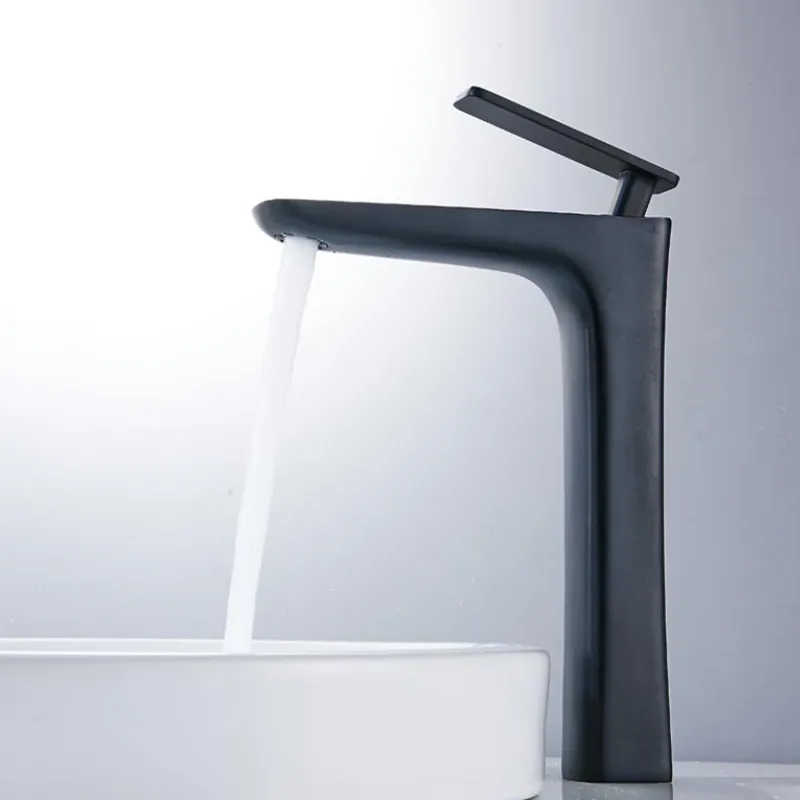 

Black Brass Bathroom basin Faucet Luxury Sink Mixer Tap Deck Mounted Hot And Cold Sink Mixer Tap Faucet