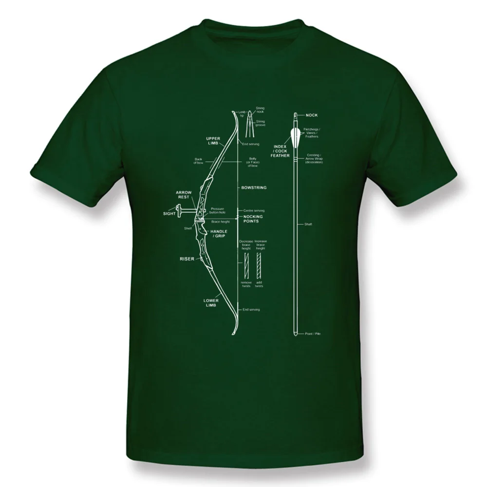 Men T-shirt Compound Bow Tshirt Archery T Shirt Hunter Anatomy Streetwear New Funny Camisa Tops Tees