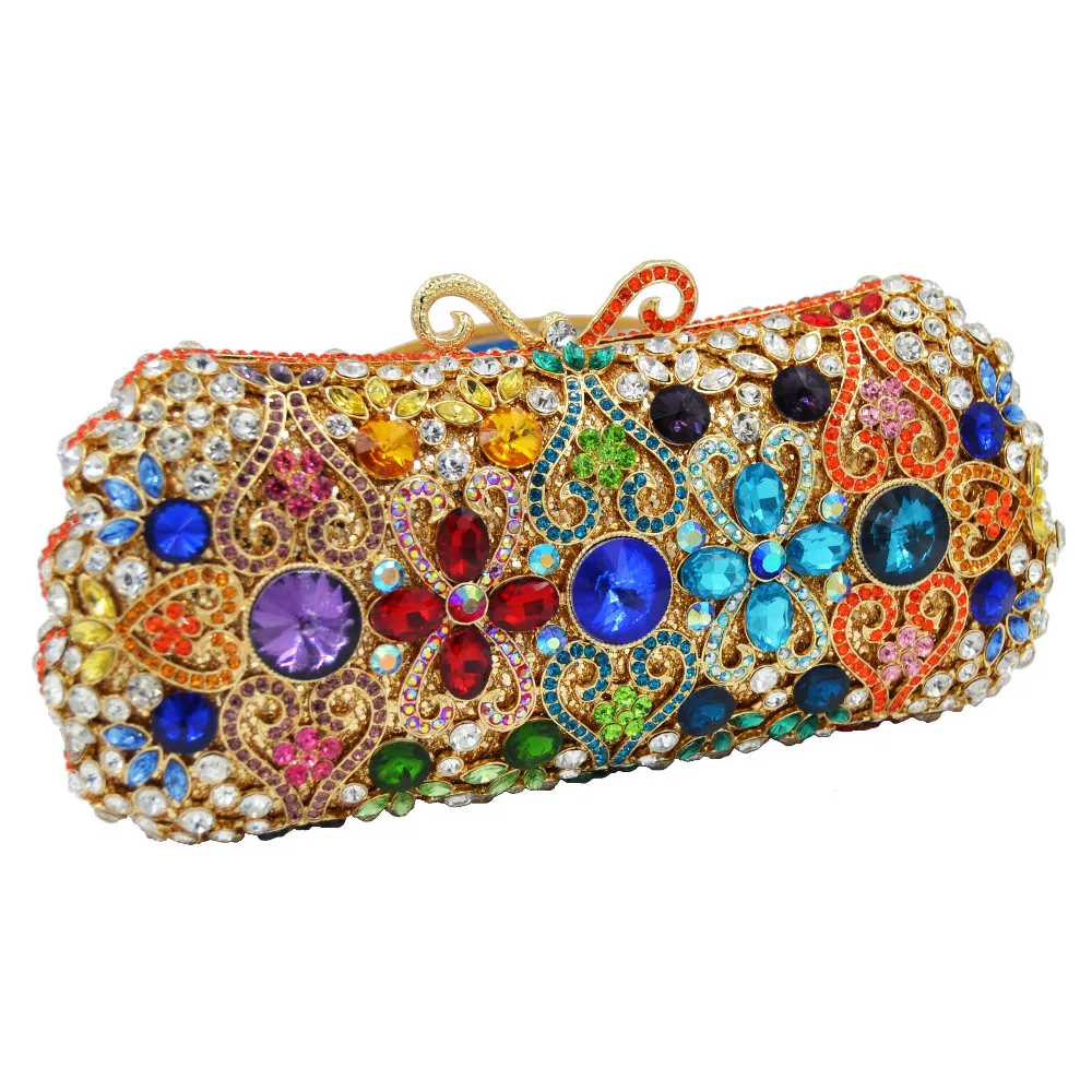 Multicolor Luxury Crystal Evening Bag Female Chain Wedding Bride Purse wallet Business banquet Ladies Clutch Bag SC609