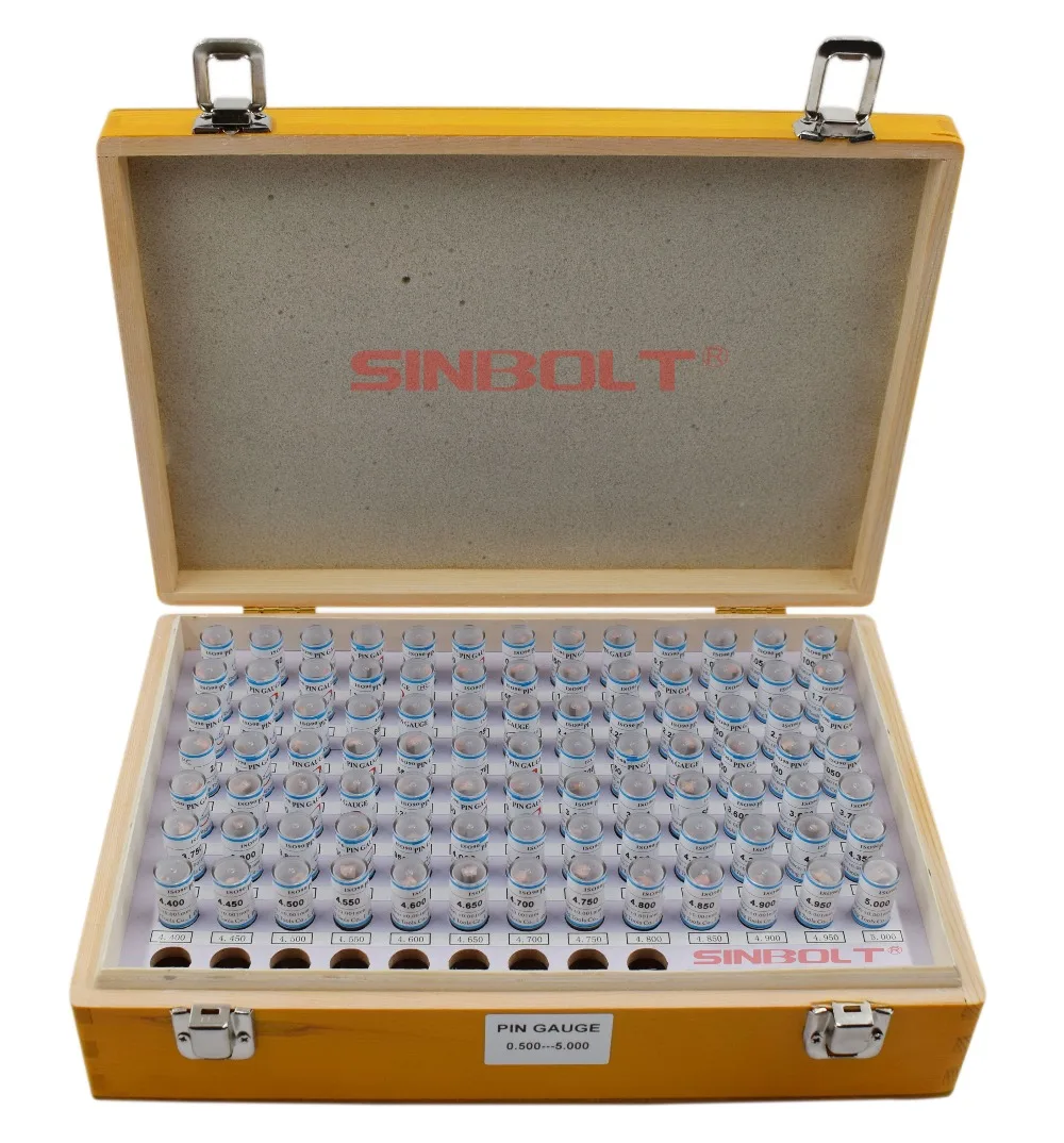 GCr15 steel Pin Gauge Set,0.500mm--5.000mm(Step: 0.05,91pcs),Fast Delivery!