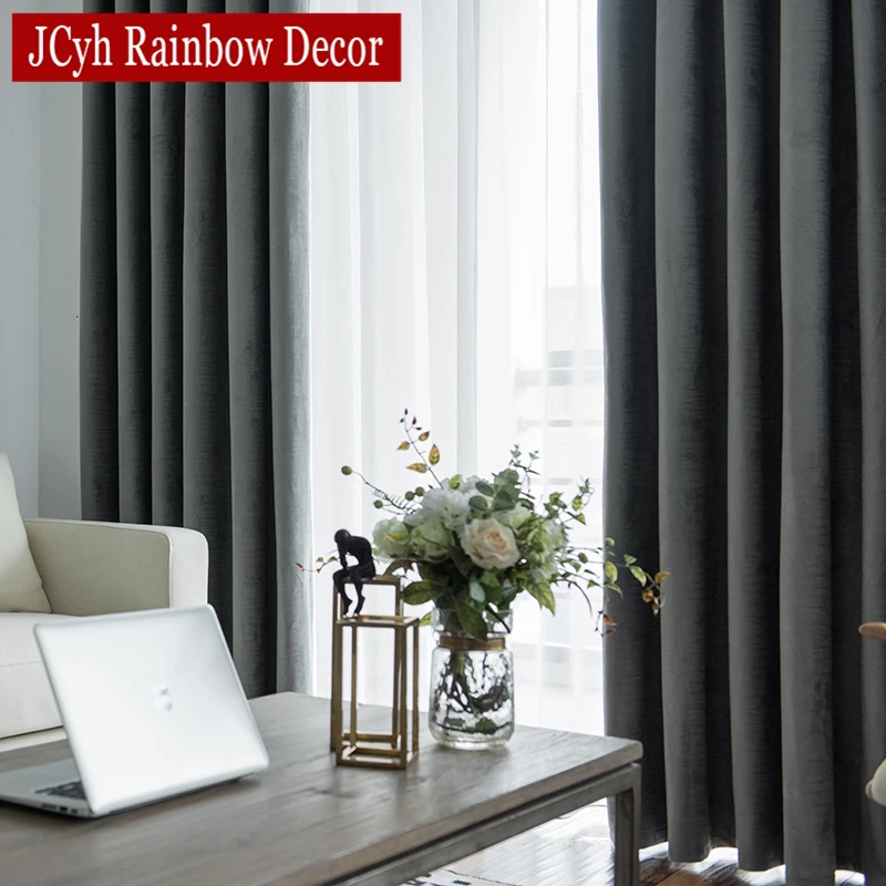 JCyh Modern Blackout Curtains For Living Room Window Treatment Blinds Finished Drapes Window Blackout Curtains For The Bedroom