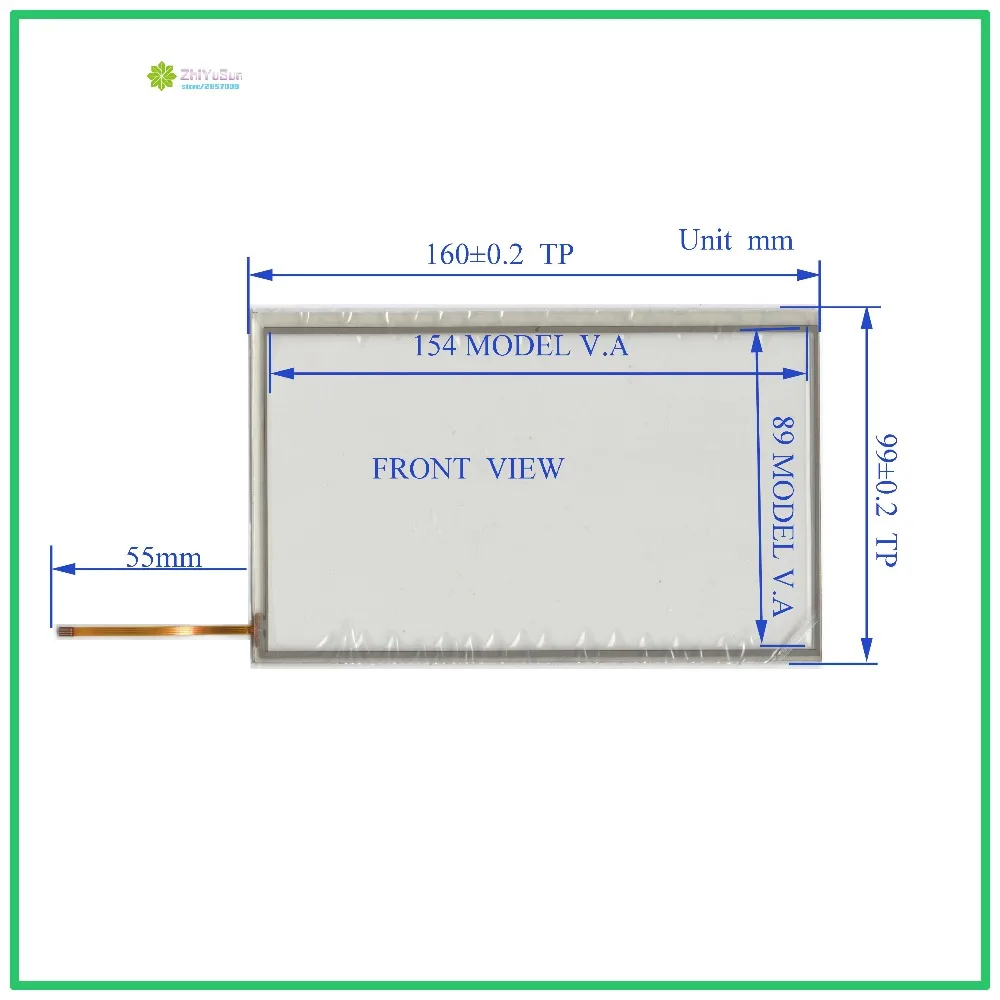 

ZhiYuSun 7inch 4 lins Touch Screen glass 160mm*99mm touchsensor 160*99touchglass digitizer the cable width 2.5mm