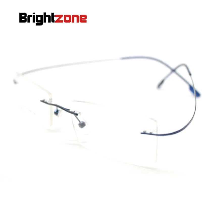 New Titanium Rimless Memory Alloy Glasses Spectacleframe Eyeglasses Custom Made Optical Eye Glass Eyewear Men Women High Quality