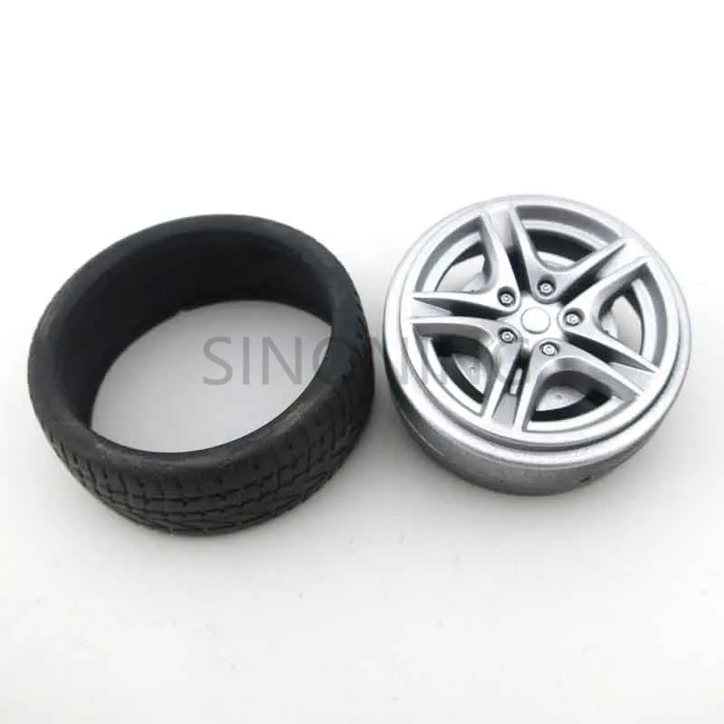 100pcs 40mm/48mm Rubber Tire 48mm Wheel RC Model Toy Car accessories Shaft 2.9mm 1:10 emulation2.9mm hold suit for 3mm axle