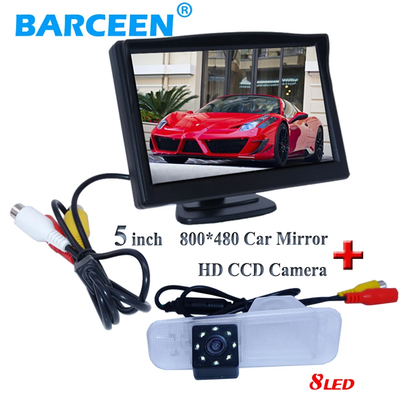 Bring 8 led auto wire car rear reversing camera +plastic shell car parking monitor 5