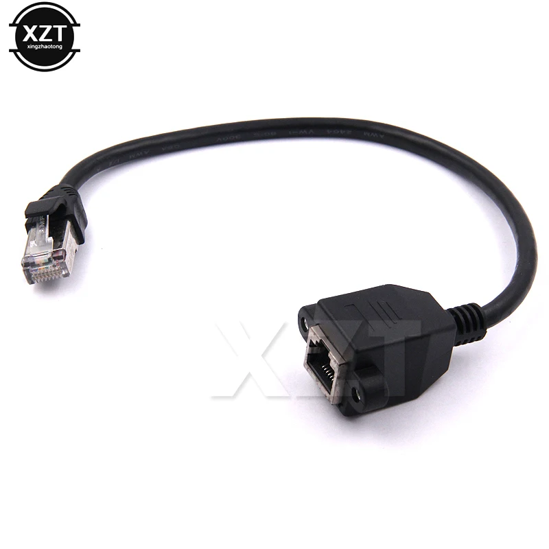 

RJ45 to rj 45 Extension Cable Male to Female Network LAN Screw Mount Rj45 Ethernet Lan Network Cable Adapter 30cm/50cm/1m/1.5m