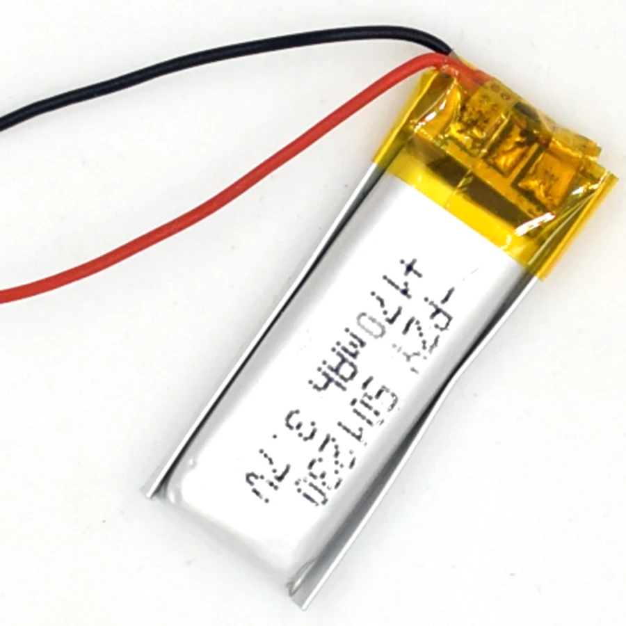 3.7V 170 mAh Li-Polymer Rechargeable Battery 501230 Li Po ion for GPS toy LED Bluetooth MP3 MP4 051230