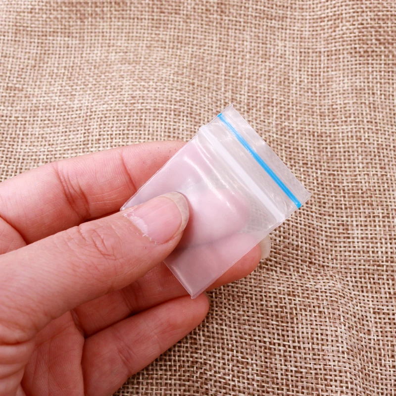 100pcs/pack Jewelry Ziplock Zip Zipped Lock Reclosable Thick Plastic Poly Clear Bags Nuts Charms Packaging Bags Thickness 0.2mm
