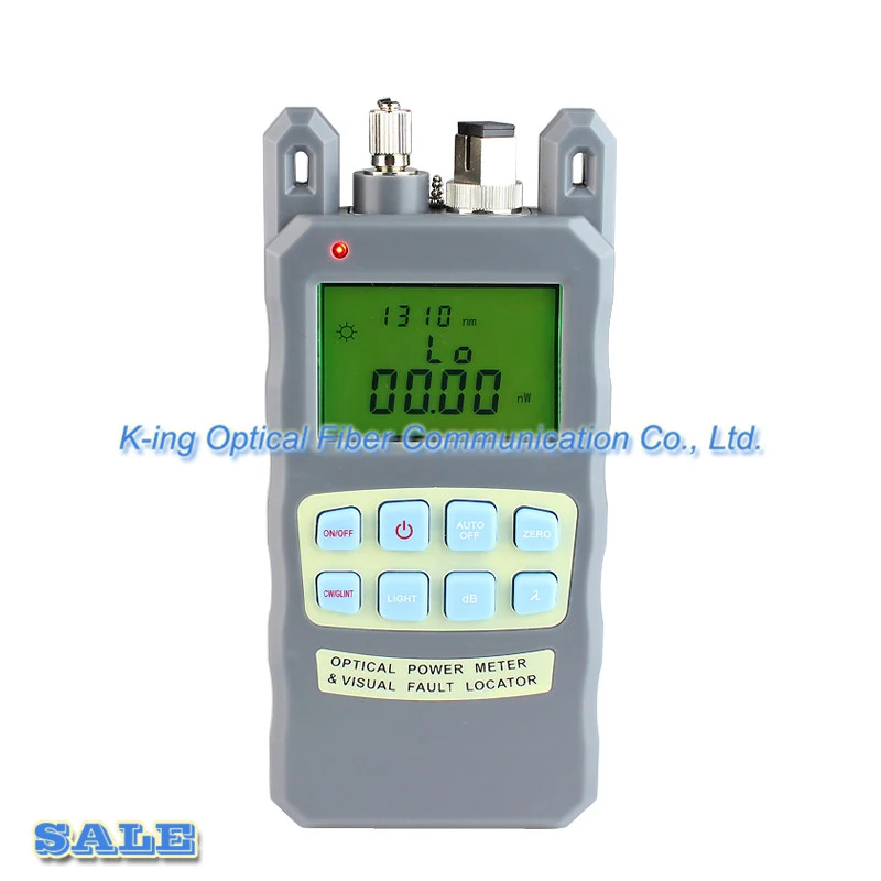 

KING-06 Fiber optical power meter -70 to +10dBm and 10mw 10km Fiber Optic Cable Tester Visual Fault Locator