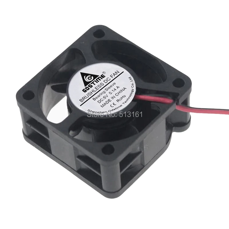 5 cái/lốc Gdstime Không Chổi Than Nhỏ DC Cooling Fan 5 V 40 mét 40x40x20 mét 4020 s 2Pin