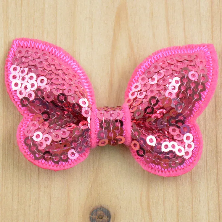 100 pcs/lot Sequin Bow Buttefly Wholesale Sequin Bows YOU PICK Colors