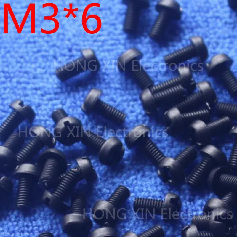 M3*6 6mm 1 pcs black Round Head nylon Screw plastic screw Insulation Screw brand new RoHS compliant PC/board DIY hobby etc