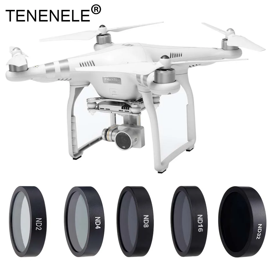 TENENELE For Phantom 3 Drone Filter ND 2 4 8 16 32 Came Filters Set For DJI Phantom 3 4K Advanced Standard SE Pro Accessories