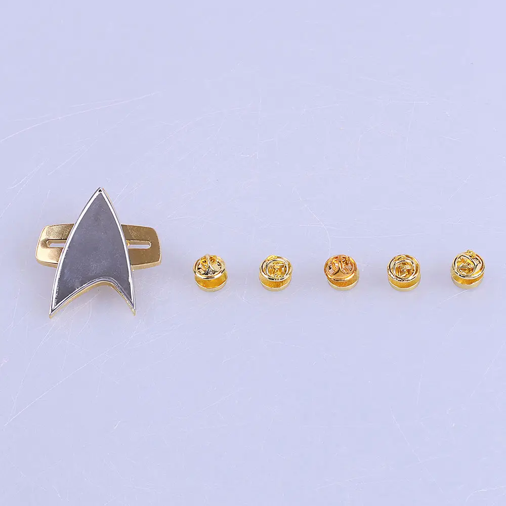 ST Badge Star Voyager Communicator The Next Generation Metal Badges Pin&Rank Pip/Pips 6pcs Set Cosplay Prop