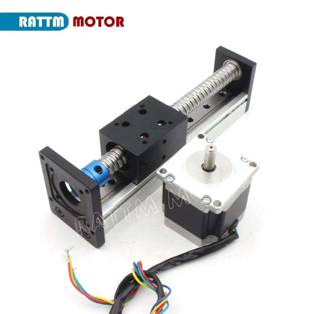 Imagem -05 - Guia Linear Ballsscrew para Cnc e Impressora 3d Tabela de Movimento do Trilho de Palco Nema 23 Stepper Motor Sfu1605 100 mm 200 mm 300 mm 400 mm 500 mm