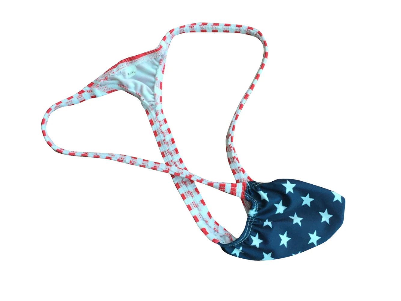 Men\'s Underwear G-String Thong Contoured Pouch Bulge Bud Grape Smugglers USA Flag Stars&Stripes Patriotic