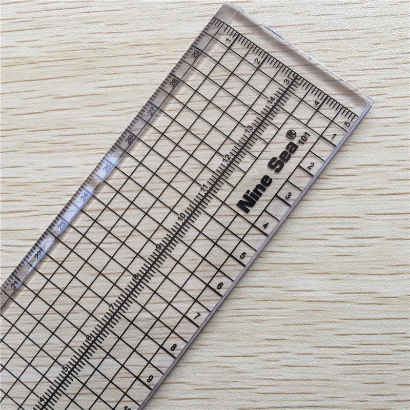 Patchwork Ruler With Iron Edge Quilting Tools Quilting Ruler Tailor Ruler 30*5*0.3cm Acrylic Material Sewing Tools Accessory