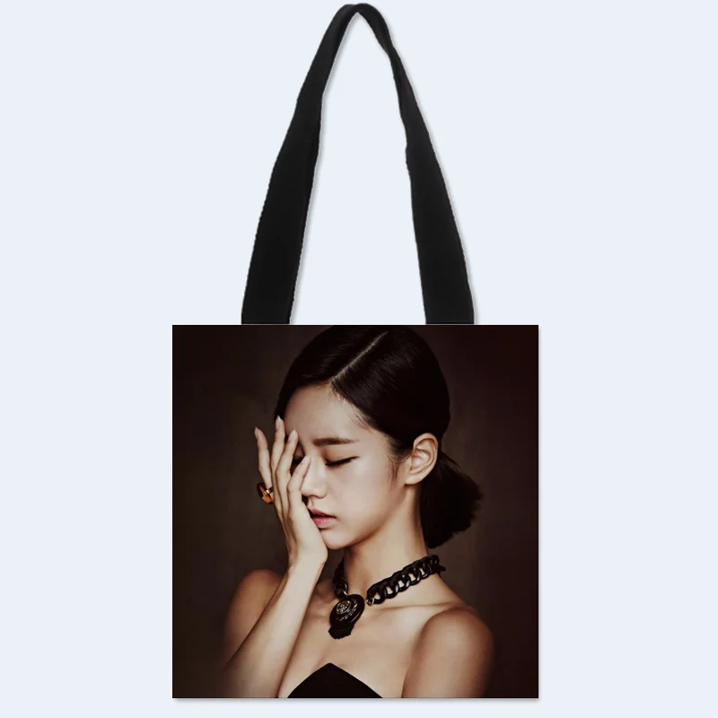 

New Custom Lee Hye-ri printed canvas tote bag convenient shopping bag woman bag student bag Custom your image