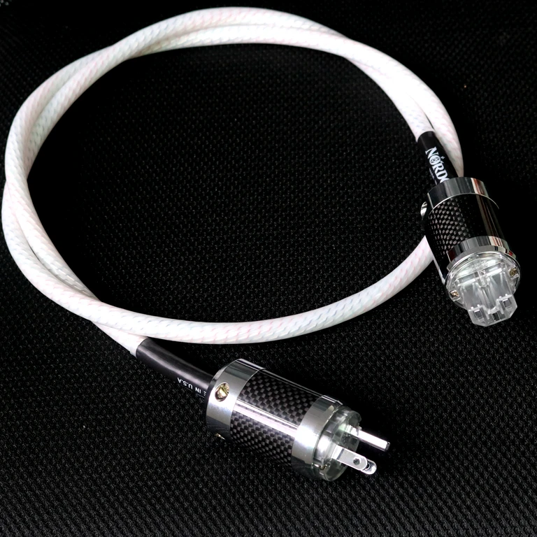 하이 엔드 탄소 섬유 US/EU/AU 버전 전원 플러그 커넥터 9 코어 16AWG 7N 실버 도금 OCC Hifi 전원 케이블