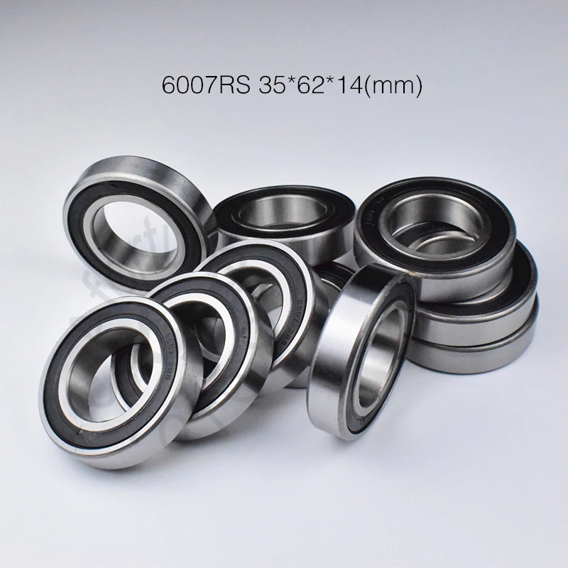 

6007RS 35*62*14(mm) 1Piece bearing ABEC-5 rubber sealing type bearings 6007 6007Z chrome steel deep groove bearing free shipping