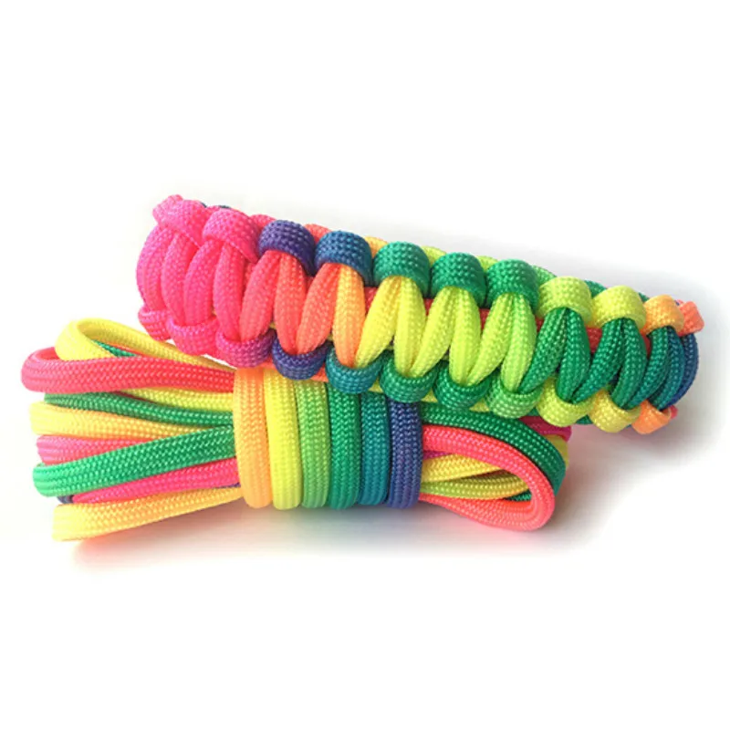 10meters Rainbow paracord New 550 Paracord Parachute Cord Lanyard Rope 7Strand Climbing Camping mix colouurs ss160915