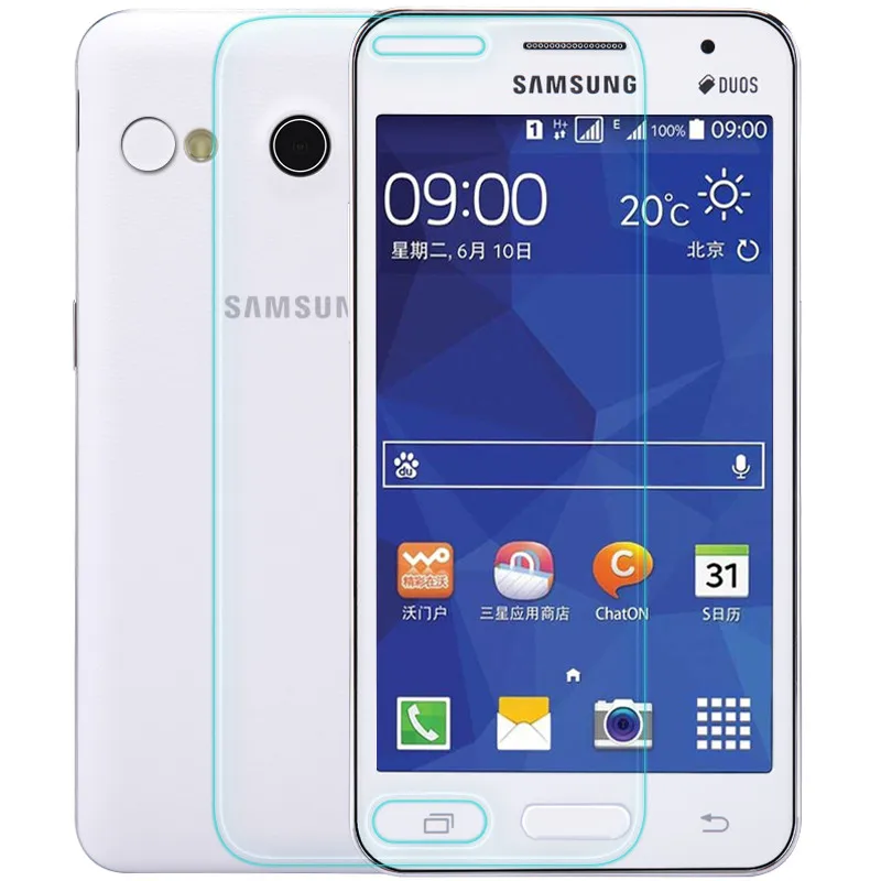 Vidro temperado premium para samsung galaxy, película protetora de tela para samsung galaxy core 2 g355h g355 g3559