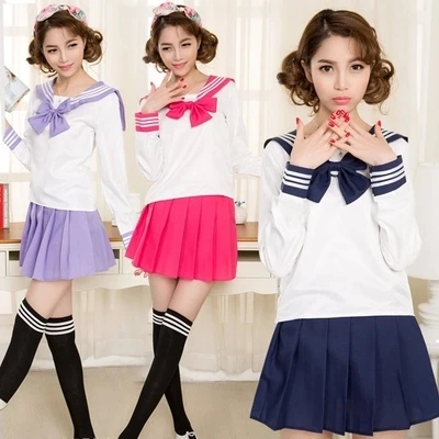 Costume de marin pour étudiants, uniforme scolaire pour adolescents, style Preppy, mode JK, Seifuku japonais, chemise jupe à nœud, haute qualité