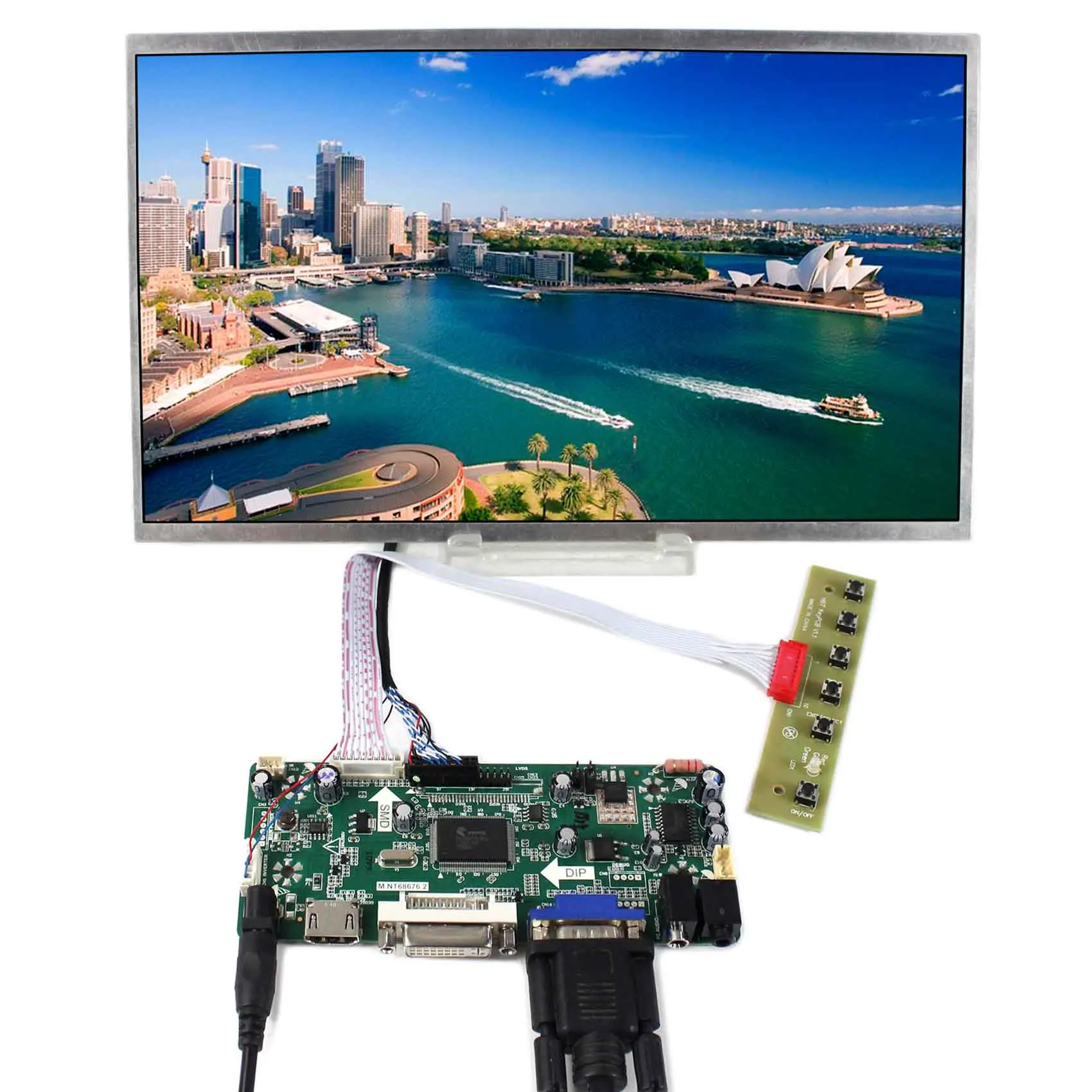 HD MI VGA DVI Audio LCD Controller Board+12.1