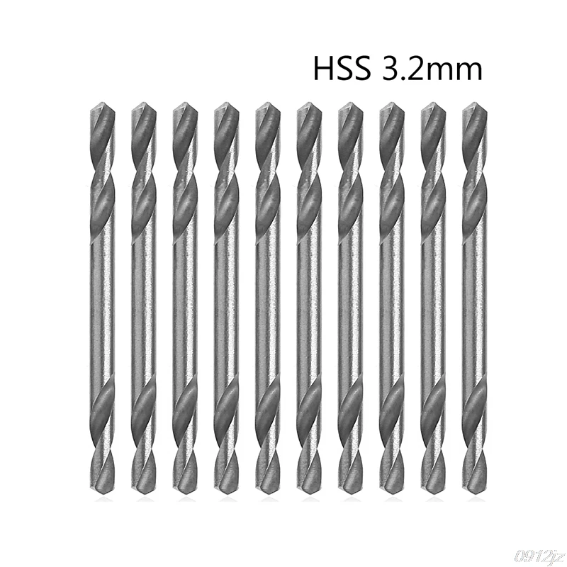 10Pcs/Set 3.2mm HSS Double Ended Spiral Torsion Drill Tools Drills New Drop ship Dls HOmeful qiang