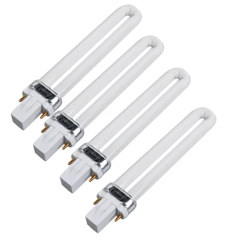 4 Pcs/lot UV-9W 네일 건조기 UV 램프 교체 전구 365nm 전문 전자 네일 드라이어 매니큐어 램프 튜브