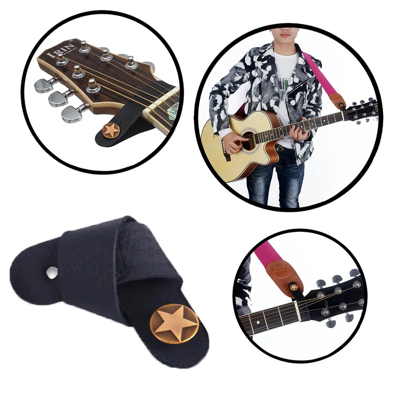 Leather Guitar Neck Strap Holder Button Headstock Adaptor Adjustable Guitar Strap Belt Parts & Accessories