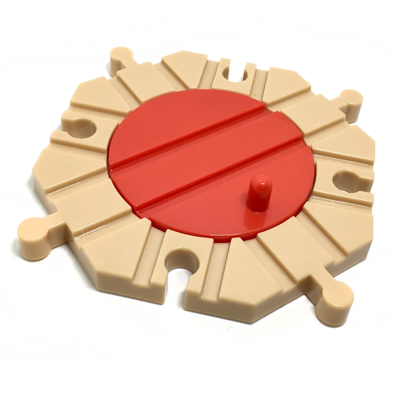 Free Shipping eight-way Turntable track Accessories Wooden Train Children's Track Toys Plastic compatible Wooden boy toys Gifts