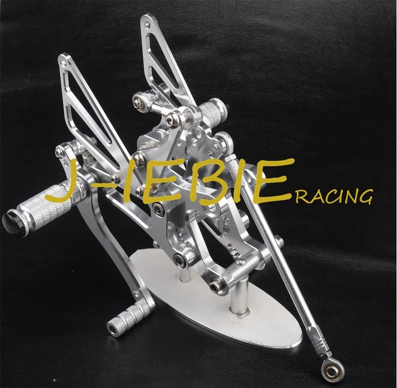 CNC Racing Rearset Adjustable Rear Sets Foot pegs Fit For Yamaha YZF R1 2004 2005 2006 SILVER