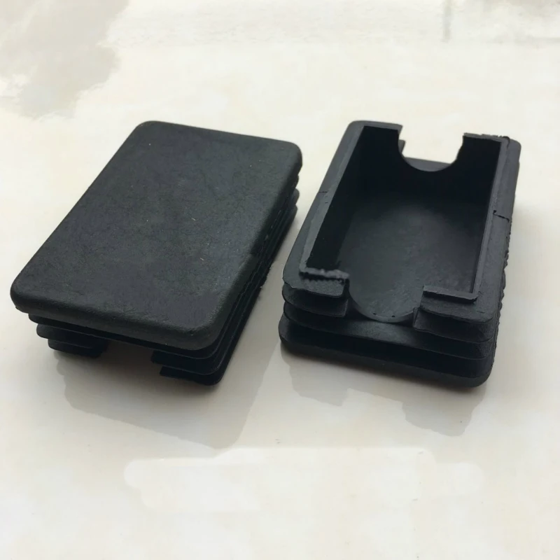 50*(70.80)mm,Black Square tube plug, plastic plug,Non-slip, Table chair  stool foot pad, Furniture foot support pipe inner plug