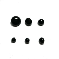 New 100 Pcs Black Resin Buttons Round Mushroom Domed Sewing Shank Black DIY Animal Eyes Toy Diy Decorative Buttons For Kids