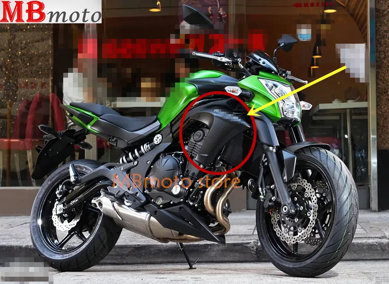 A pair radiator cover is suitable for kawasaki ER6N 2012 2013 2014 2015 ABS fairing shell motorcycle carbon surface good fit